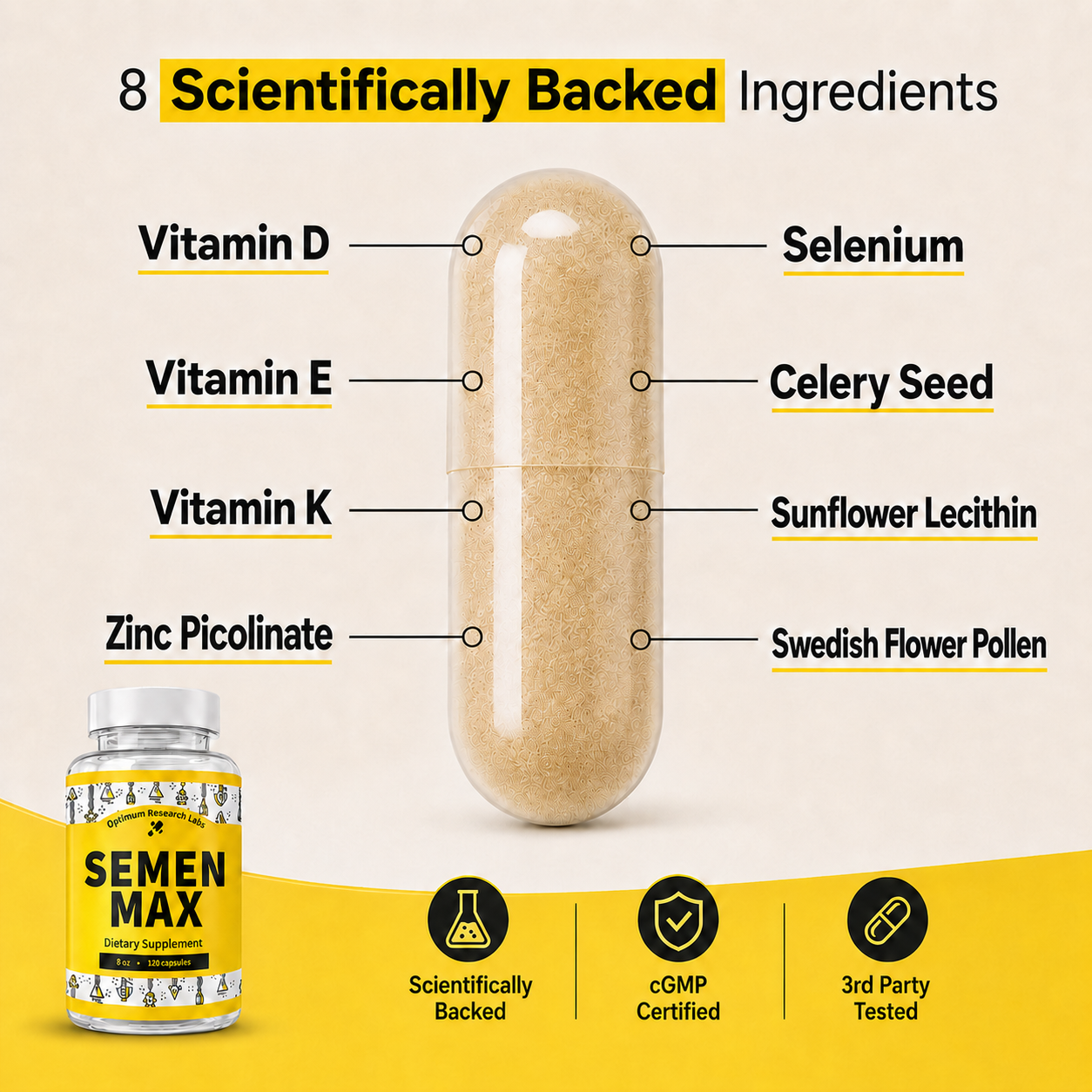 Semen Max - Volume Support and Reproductive Health Supplement